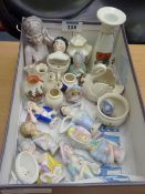 Collection of Goss Crested ware, Victorian and later pin dolls