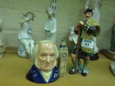 Royal Doulton figure 'The Laird' HN2361 and small caricature jug 'John Doulton'