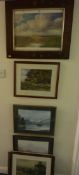 Moorland scenes double sided, by E Sugden. Woodland scene 'Hoylake' 19th Century watercolour by