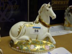 Royal Crown Derby paperweight Mythical Unicorn limited edition no.564/1750 with certificate, boxed