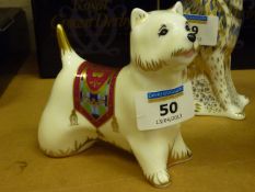 Royal Crown Derby paperweight West Highland Terrier, boxed