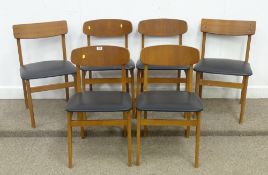 Set of four Vintage G Plan type teak dining chairs and two similar