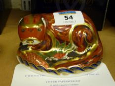 Royal Crown Derby paperweight Otter Signature Edition with certificate, boxed