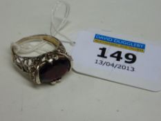 Pyrope garnet ring stamped 925