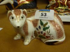 Royal Crown Derby paperweight Southwell Stoat limited edition, boxed