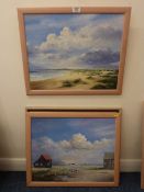 'Sand dunes at Suffolk' 'After the Storm at Southwold' and 'Sunny Afternoon in Norfolk' Three oils
