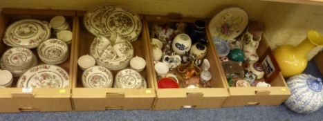 Johnson's Indian Tree dinner and tea ware and other ceramics in four boxes