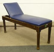 Early 20th Century oak medical bed with adjustable back rest
