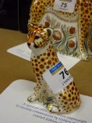 Royal Crown Derby paperweight Cheetah Cub limited edition no.164/950 with certificate, boxed