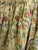 Two pairs of heavy quality embroidered curtains with insulated linings 198cm x 259cm drop