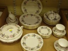 Royal Worcester 'June Garland' dinner service - 8 place settings lacking one dessert plate and a set