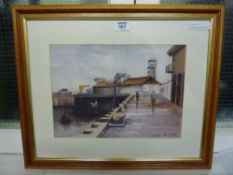 Scarborough Harbour signed limited edition print by John G Smith.