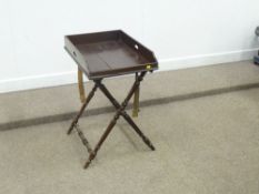 Early 20th Century turned beech butlers tray on stand
