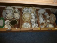 Decorative teaware etc in three boxes