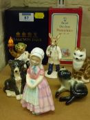 Royal Doulton figure 'Tootles' HN1680 and five other animal type figures