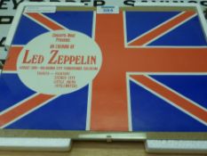 Original Led Zeppelin 'August 20th - Oklahoma City Fairgrounds Coliseum' poster - circa 1970 22cm