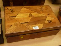Late 19th Century Oriental marquetry lap desk