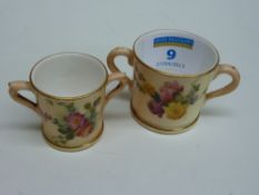 Two early 20th Century Royal Worcester miniature loving cups