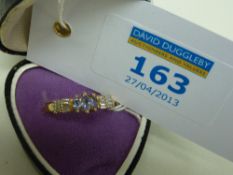 Tanzanite and diamond ring stamped 925