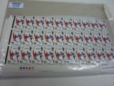 Three full sheets of England 1966 World Cup winners 4 penny, 120 stamps per sheet
