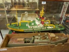 Model of the boat 'Mike J Coyle' in glazed cabinet