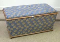 Victorian mahogany framed upholstered ottoman, 105cm