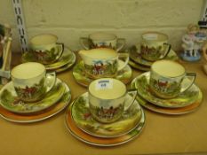 Royal Doulton seriesware tea set comprising five cups, five saucers, six plates, cream jug and sugar
