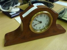 Small inlaid mantle clock