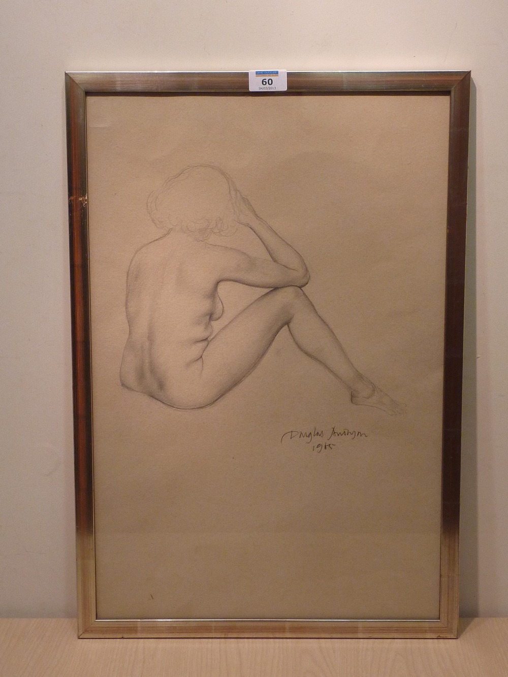 Douglas Anderson (1934-): Seated Female Nude, pencil signed and dated 1965,  56cm x 37cm

DDS -