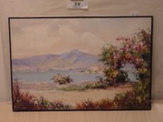 Lewis Wilson (early 20th century): 'Lake Maggiore' & 'Lake d'Orta' Italy, pair watercolours signed