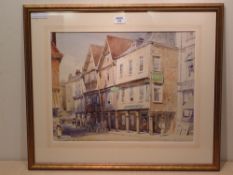 Arthur Charles Fare (1876-1958): 'The Butter Walk Dartmouth', watercolour signed titled and dated