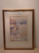 Ernest Dade (1864-1935): Whitby Harbour, watercolour signed and dated '87 34cm x 24cm