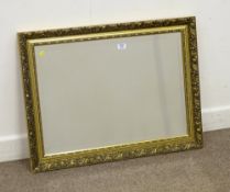 Gilt framed bevelled edge wall mirror