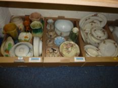Maling Rosalind fruit bowl, other 1930's ceramics etc in three boxes