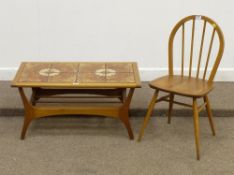 Vintage/retro tile top coffee table and an Ercol chair