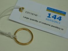 22ct gold band hallmarked (approx3.5gm)