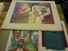 Collection of contemporary unframed artist's proofs