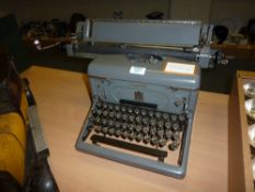 Imperial typewriter in grey finish