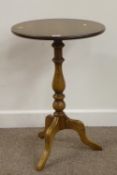 Ercol light elm circular pedestal wine table