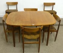 G-Plan vintage/retro extending dining table and six chairs (1 af)