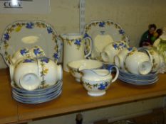 Aynsley Bluebird pattern tea service - 12 place settings