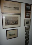 Collection 19th Century engravings and an etching