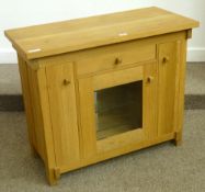 Modern solid oak television stand / entertainment cabinet