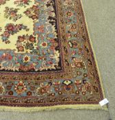 Persian 'Yazd' hand made turquoise ground carpet, 349cm x 244cm