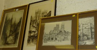 'York Minster from the East' artist's proof etching signed and titled in pencil, published 1924,