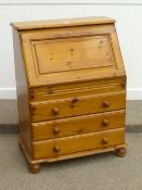 Pine three drawer bureau