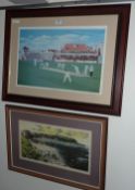 Scarborough Cricket Festival by Peter Watson and a View of the South Bay, two limited edition colour