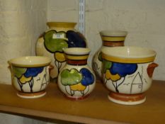 Collection of Silton hand painted pottery