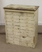 19th Century painted pine chest of twenty drawers