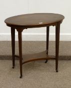 Edwardian oval inlaid occasional table